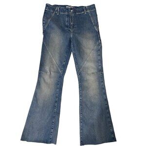 WE THE FREE Jeans Flare Leg Jeans Size 31" Grunge Look Raw Hem